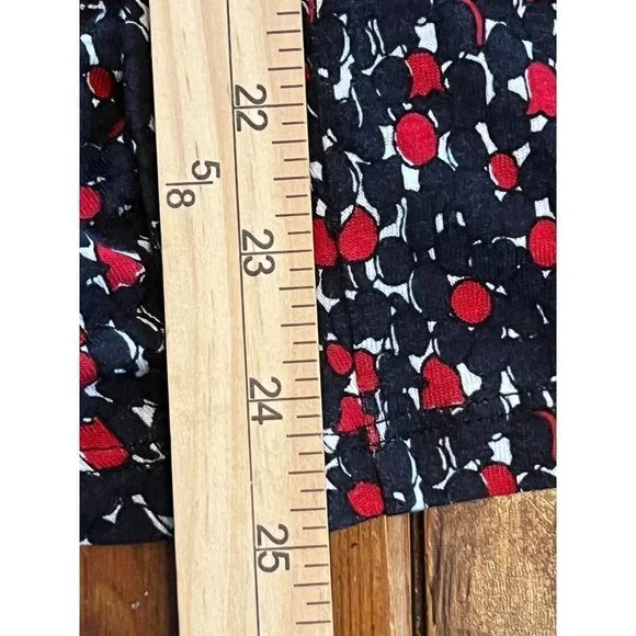 TALBOT'S Women's Red/blue/white Pattern V-neck Stretch Top Size Medium NWT - Picture 7 of 7